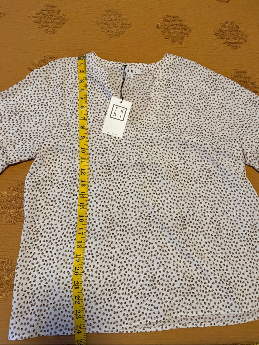 THML Cream Blouse with Brown Dot Print - Picture 5 of 7